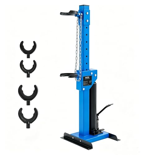 Garvee Hydraulic Shock Spring Compressor, Heavy Duty Foot-Operated Coil Spring Compressor Tool, Universal Fit for Cars, SUVs, and Trucks, Professional Auto Repair for Shop and Home DIY, Blue - color: Blue
