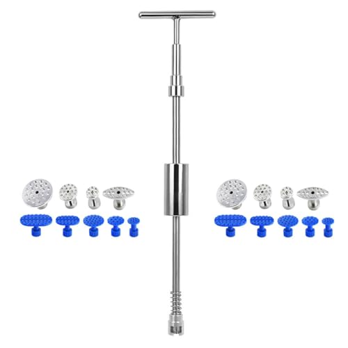 LadyRosian Paintless Dent Repair Puller Dent Puller T-Bar 18Pcs Tool with Removal Pulling Tabs for Auto Body Hail Damage Dent - size: Set B