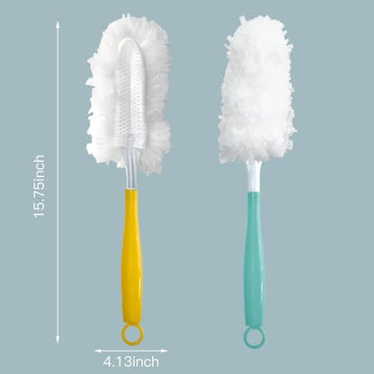 Car Interior Duster - Ultimate Cleaning Tool for Cars, House, and Office - Compact Mini Design for Effortless Dust Removal Stereo-Single Sided Design 2handle +20 Duster Refills. - style: Duster st20