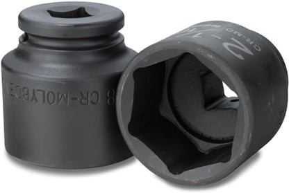 NEIKO 02392A 3/4" Impact Socket Set, 3/4” Drive, 8 PC Jumbo Sockets, SAE Standard Sizes 2-1/16 Inch to 2-1/2 Inch, Chrome-Moly Cr-Mo Steel