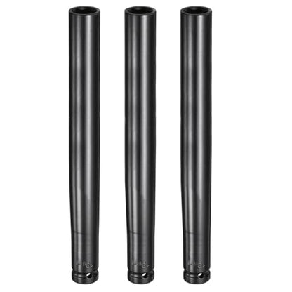 HARFINGTON 3pcs 6-Point Deep Impact Socket 1/2" Drive 18mm Metric Socket 11.6" (295mm) Extra Long Heat-Treated 45# Steel for Home Auto Spindle Axle Hex Nuts Bolts Repair, Black - size: 18mm + 11.6" Long