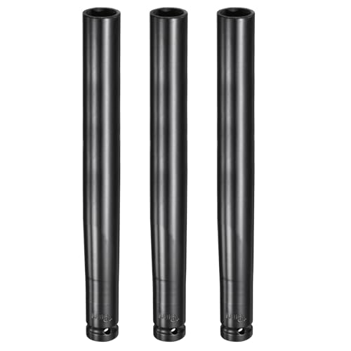 HARFINGTON 3pcs 6-Point Deep Impact Socket 1/2" Drive 18mm Metric Socket 11.6" (295mm) Extra Long Heat-Treated 45# Steel for Home Auto Spindle Axle Hex Nuts Bolts Repair, Black - size: 18mm + 11.6" Long
