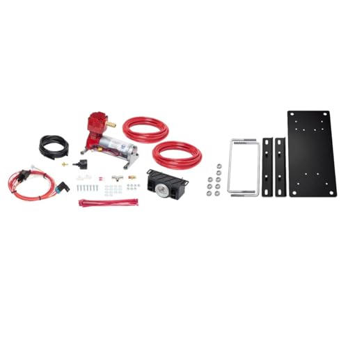 TrendsAuto Firestone Airide Red Label Rear Air Springs Kit & Air Command Heavy Compressor with Dual Analog Gauge System fits 2020-2023 CV Series Cab-Chassis | Includes TrendsAuto Decal - size: Dual Path (Analog Only)