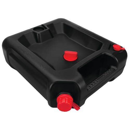 Performance Tool W4077 16-Quart Oil Drain Container, Deep Drain Well, Integrated Handle, Sealing Rubber Gaskets, Black - style: 16 Quart Drain Pan
