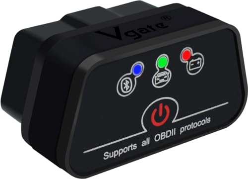 iCar2 OBD2 Bluetooth Adapter Diagnostic Scanner for iOS & Android : Auto-Connect Clear Error Code Live Data Reset Diagnostic Tool (Black) - color: iCar2 BLE4.0 Black
