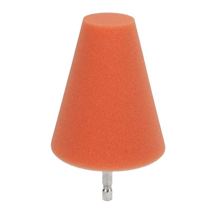 3PCS Orange, Yellow, Blue Wheel Sponge Polishing Cone Buffing Pad Set Professional Hub Care Tool for Cars, Boats, Motorcycles
