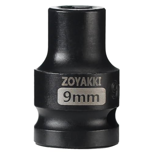 9mm Socket 1/2" Drive Shallow 6 Point CR-MO Metric Impact Socket - size: 9mm, style: 1/2" Drive Standard