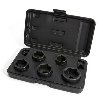 Steelman 5-Piece 3/8-Inch Drive Low Profile Oil Filter Wrench Socket Set, 24mm, 27mm, 29mm, 32mm, and 36mm Sizes - size: 5-Pc. Set