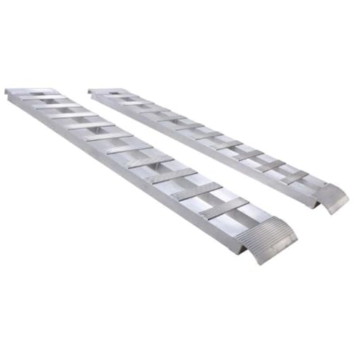 GEN-Y Hitch Heavy Duty Aluminum Loading Ramps - Set of 2, 8 Feet Long x 15 Inches Wide, 10000 lbs Capacity, Hybrid Hook and Plate Ends, Serrated Cross Rungs for Maximum Traction - size: 8'