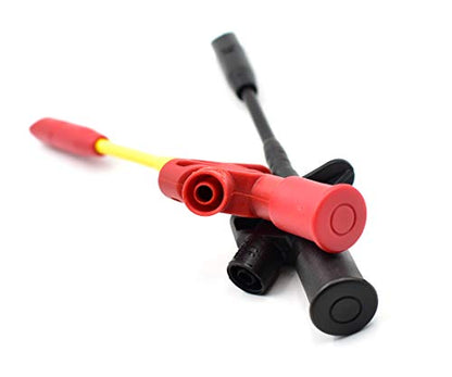 2Pcs Insulation Wire Piercing Probe Clip Test Lead Kit Multimeter Test Probes with 4mm Banana Socket for Automotive Diagnostic Tester Tool
