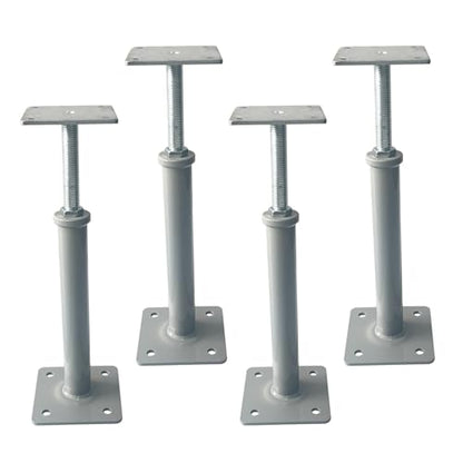 4 PCS Floor Jacks,House Jacks for Leveling,Adjustable Jack Post 11.8" - 16" Height Range,8800 lbs Height Capacity(Each),Screw Pole Jack,Basement Floor Post for Stairs, Porches, Roof Beams
