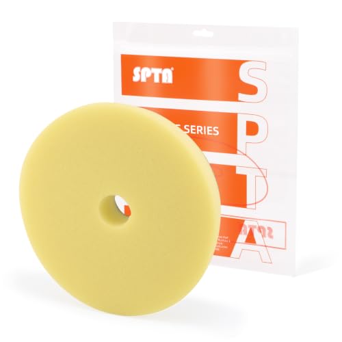 SPTA Yellow T80 High-Cut Foam Polishing Pad, 1Pc 6.5 Inch Buffing Polishing Pads for 150mm Backing Plate Compound Buffing Sponge for Car Buffer Polisher Compounding, Polishing and Waxing -FPBFS6Y - color: 1Pc Yellow T80 High-Cut Pad, size: 6 Inch (150mm)