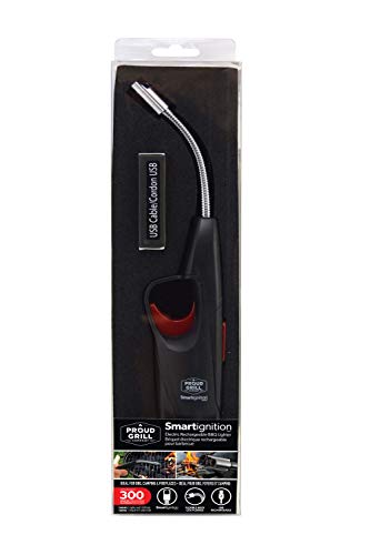 Proud Grill Smartignition Rechargeable Electric Lighter | Heavy Duty Butane Free Long Neck Lighter | Ideal for BBQ and Gas Appliance