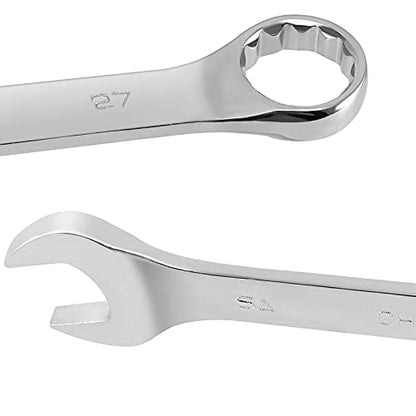 HAKZEON 6 Piece Wrench Set, 22-30mm Combination wrench, Professional Metric Combination Wrench Set with 12-Point Design, 15-Degree Offset, Chrome Vanadium Steel