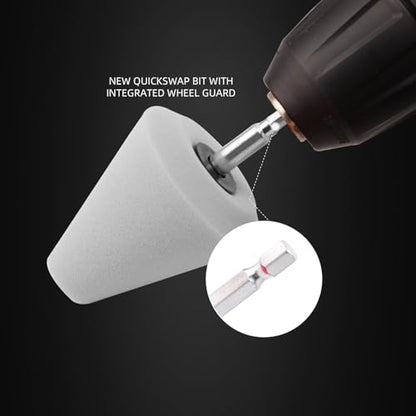 SPTA Polishing Cone, Car Wheel Hub Drill Buffing Sponge Pads Kit, Polishing Ball (T40 Light Cut & Fnish Polishing Cone) - color: T40 Light Cut & Fnish Polishing Cone