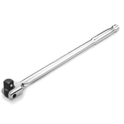 Neiko 00339A 3/8-Inch-Drive Premium Breaker Bar, 12 Inches Long, Nut Breaker Bar, 180-Degree Flex Cr-Mo Head with Cr-V Steel Construction - size: 12" Length, style: 3/8" Drive