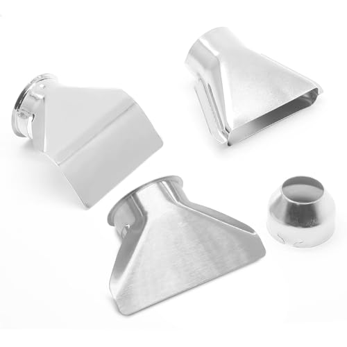 4 Pcs Heat Gun Nozzles Kit, Stainless Steel Reflector Nozzle Hot Air Gun Accessory for Hot Air Gun Soldering Station Nozzle Tool - size: Style 2 (4 pcs)