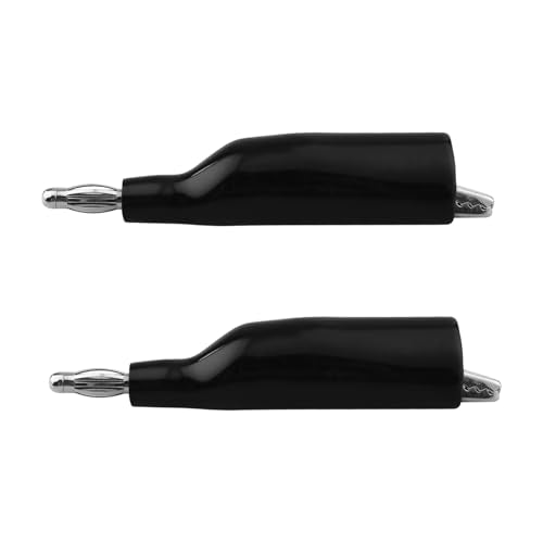 Compatible with Power Probe PPTK0023 4mm Banana Jack to Alligator Clip | Replacement Automotive Circuit Tester Multimeter Probe Connector Insulated Clamp 2Pcs