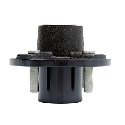 Trailer Hub Kit,4-Bolt On 4 Inch Hub Assembly, Includes (1) Square Shaft 1-1/16 Inch Straight Spindle & Bearings,Set of 2 - size: GL4853C*2