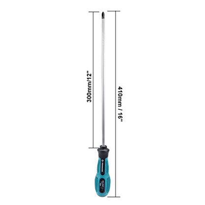 uxcell #2 Phillips Screwdriver 12 Inch Round Shaft Non Slip Comfortable Handle - size: PH2 x 12"