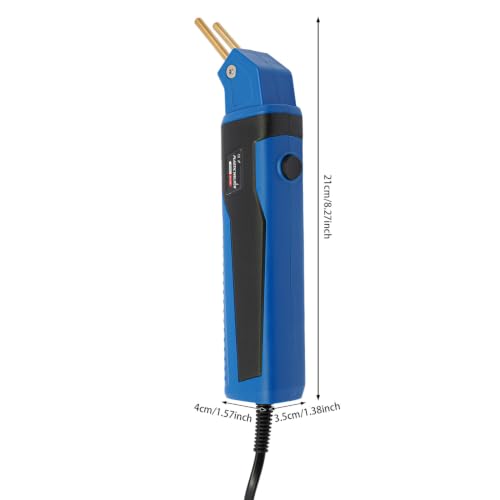 Plastic Welder Kit, 100W Welding Machine Kit, Max Temp 800°F (Blue) | 110V 0.5A, Plastic Bumper Repair Set for DIY Car Bumper Toolbox Plastic Crack Fixing - color: Blue