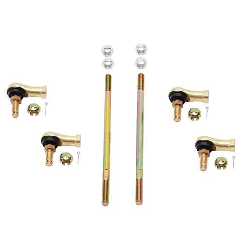 Tie Rod End Kit, Compatible With 00-12 Yamaha Big Bear 400, 04-06 Bruin 350 | Fit for 03-06 Kodiak 400 / 450, 07-12 Grizzly 350 / 400 / 450, 06-10 Wolverine 350 / 450 Ball Joint Set ATV UTV Accessories - size: 2000-2012 Yamaha Big Bear 400