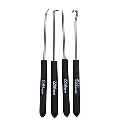 Ullman Devices CHP4 Hook and Pick Set with Textured Cushion Grip Handles, 6-7/8", 4-Piece - style: Hook and Pick Set with Textured Cushion Grip Handles