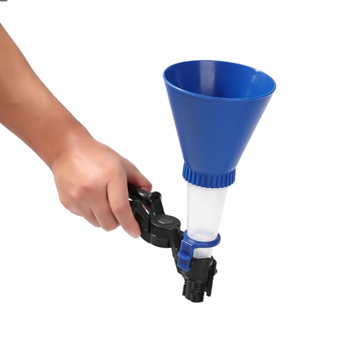 Universal Engine Oil Funnel, Oil Fill Funnel No-Spill Tool Screws Directly INTO Filler Fast Easy Oil Change Compatible with Most Models