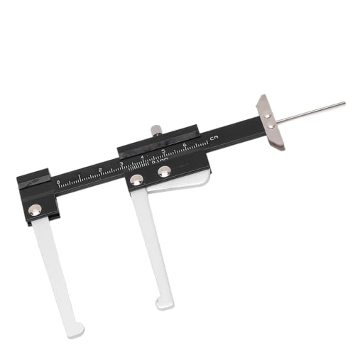 Brake Disc Depth Gauge, Lever Action Floating Jaw Precision, Tire Tread Depth Gauge, 0-60mm Metric Scale for Car Owners, Mechanics, Auto Repair Shops, DIY Vehicle Maintenance, HOM