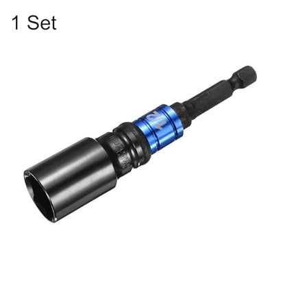 HARFINGTON Deep 6-Point Impact Socket 1/2" Drive 32mm Metric Socket 3" Length with 1/4" Hex Shank Adapter, CR-V Steel Socket Adapter Accessory Tool Set Kit for Hex Bolts Nuts - size: 32mm