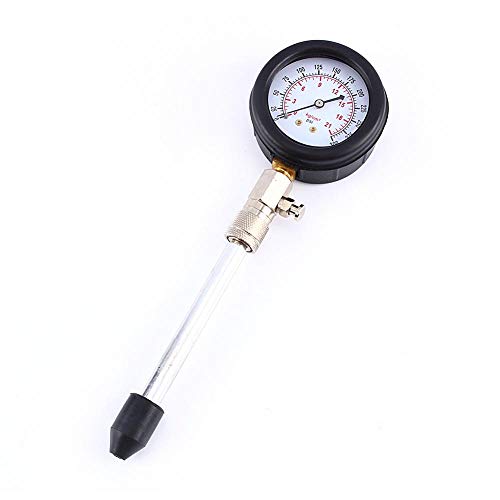 Gasoline Engine Compression Tester Kit Professional Gauge for Car Motorcycle Tool Set with 0-300 Psi Display