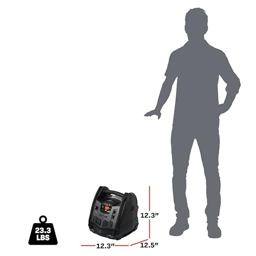 Schumacher Electric 1200A Car Battery Jump Starter and Portable Power Station, 6-in-1 Solution for 12V Batteries, 150-PSI Air Compressor, 200 Continuous/400 Peak Watt Inverter, SJ1332