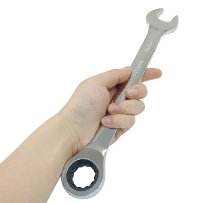 15/16 Inch Ratchet Wrench Imperial Ratcheting Combination Wrench, 12 Point, 72 Teeth for Projects SAE Tight Spaces - size: 15/16 Inch
