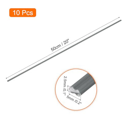 MECCANIXITY 10pcs 20 Inch Plastic Welding Rods PVC Welding Strips Welder Rods for Plastic Welder,Car Bumper, Kayak Repair, Gray - color: Gray, size: 20 Inch