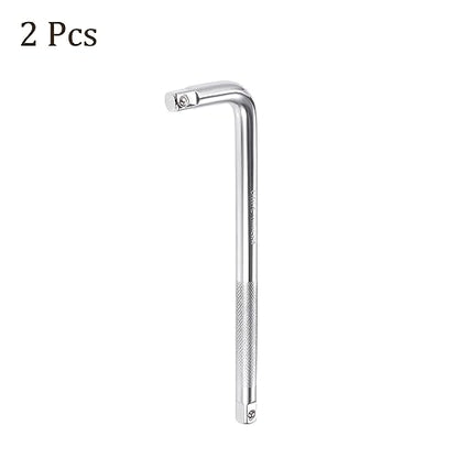 2pcs Breaker Bar - [1/2 Inch Drive] L Shape Socket Wrench Extension for Car Mechanical Equipment Repair Use, CR-V Steel