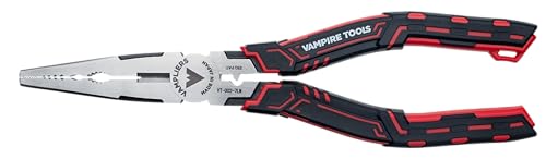 VAMPLIERS CAIMAN 7.5" Stripped Screw Extractor Needle Nose Pliers. Made in Japan. Multipurpose Long Nose Screw Removal Plier with Wire Cutter & Crimper - style: NEW 7.5" Long Nose Plier