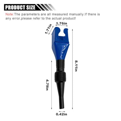 Retractable Car Fuel Funnel, Plastic Car Draining Tool Clasp Funnels, Flexible Oil Change Funnel, Universal Automotive Snap Funnels for Cars, Motorcycles (Blue, 2PCS)
