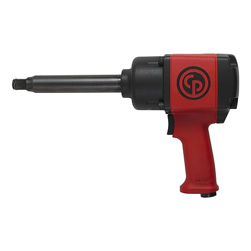 Chicago Pneumatic CP7763-6 3/4 Inch Impact Wrench, 6 Inch Extended Anvil, Red, Metal | Extended Anvil, Red, Metal - size: 3/4-Inch Drive Size, style: Extended Anvil w/ Pistol Handle