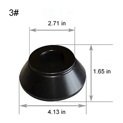 Wheel Balancer Cone, 4pcs Tire Balancing Machine Cones Set #45 Carbon Steel Wheel Balancer Standard Taper Cones Kit for 40MM Shaft, Cone Size 1.77-5.39 Inches - size: 40MM