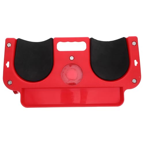 Portable Red Car Repair Kneeling Pad with Rolling Wheels, Comfortable Pe Knee Protection Mat for Tile Work and Garage Use, Ergonomic Mechanic Floor Cushion