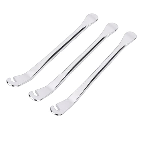 Tbest Bike Tire Lever Set, 24-inch Forged Steel Curved Tire Iron Pry Bar Lever Spoon with Spiral Pattern, Designed for All Vehicles, Light, Durable, Multi Functional, for Easy Changes