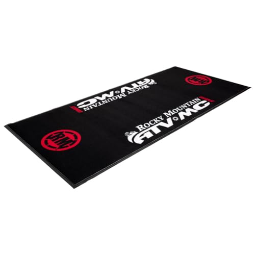 Rocky Mountain ATV/MC Motorcycle Mat 2 Pack – 86” x 40” Garage Floor Mats with Absorbent Top & Waterproof Backing – Protects Floors from Oil, Fuel & Coolant Spills