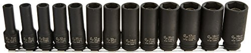 Grey Pneumatic 1213MDG Impact Socket Set - style: 13 Pc. Deep Metric Magnetic Impact Set
