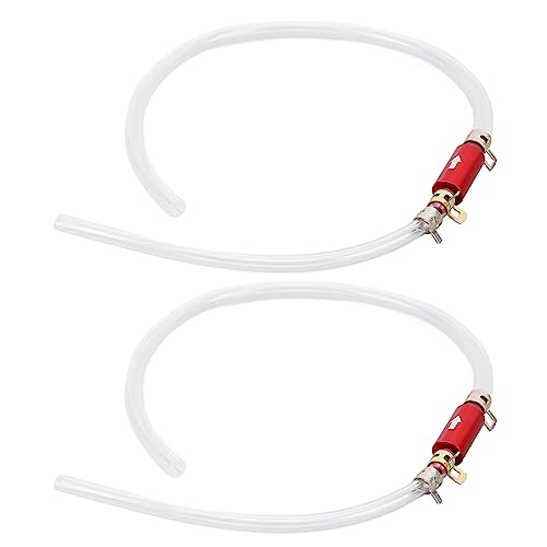 1Pair Brake Bleeder Hose, One Way Check Valve Tube Brake Bleeder Hose Set 6MM Long Lasting Bleeding Tool Kit Universal for Motorcycle Car