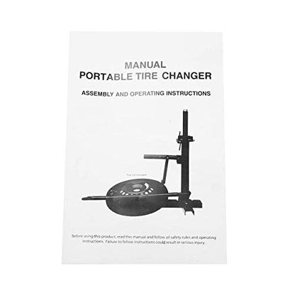 BLACKHORSE-RACING Portable Manual Tire Changer 8" to 16" Tire Changer Bead Breaker Mounting Tool Manual Steel Tire Changing Tool for Car Truck Home Garage Small Auto Shop