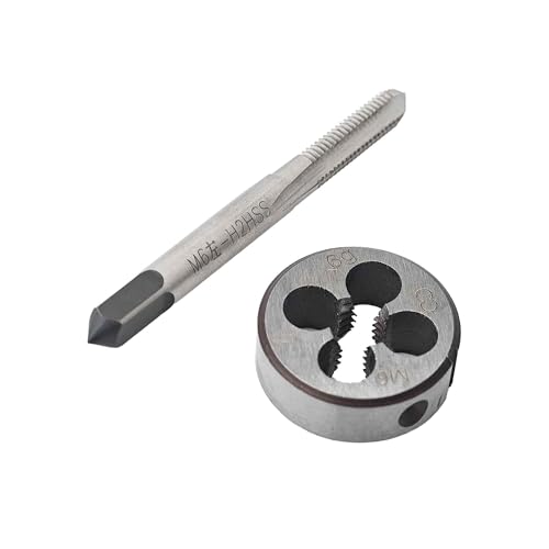 M6 x 1.0 Left Hand Metric Tap and Die Set, High Speed Steel Threading Kit for Reverse Thread Repair and Machining - size: M6 x 1.0