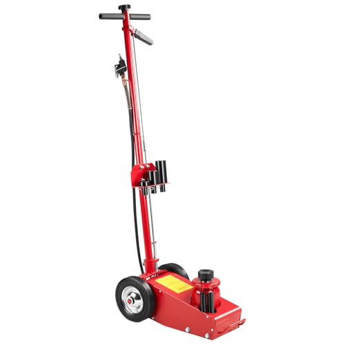 22 Ton Air Hydraulic Floor Jack Quick Lift Air-Operated Axle Bottle Jack | HD Truck Lift Jacks Service Repair Lifting Tool For Garages Repair Shops 44000lbs Capacity Red - color: Red