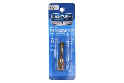 Century Drill & Tool, 92002, 8.0X1.25,Rethreading Tap,Tool Set, Thread Repair - size: 8.0 X 1.25