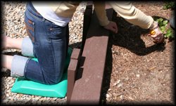 Inc 2" thick Knee N' Back Pad for Working on your Knees (Green) - color: Green