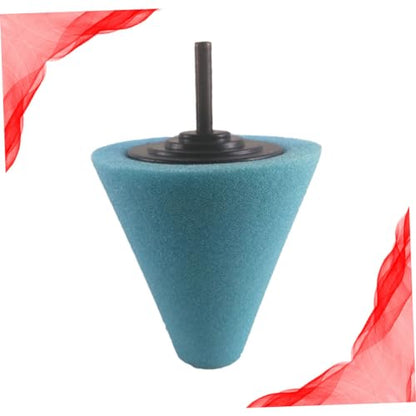 Automotive Cone-Shaped Car Buffing Pad Light Blue Polishing Wheel for Wheel Hub Reach Areas Reusable Cleaning Tool for Cars Boats Motorcycles